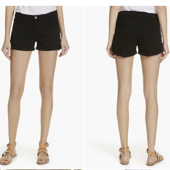 Frame Le Cutoff Denim Black Shorts (worn once!) - Picture 3 of 8